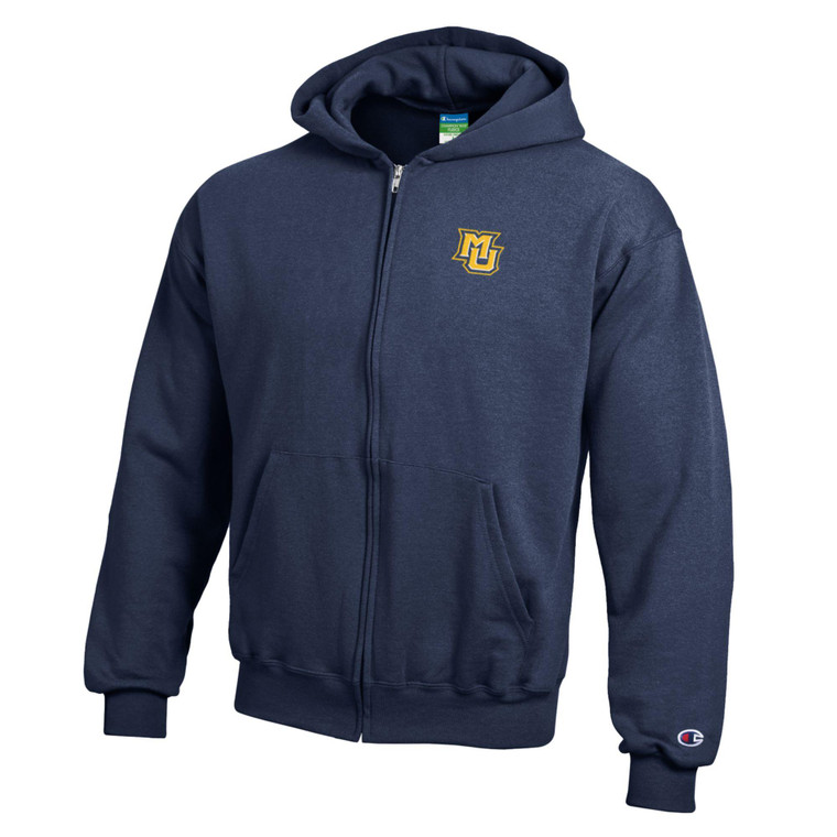 Champion Youth Full-Zip Hooded Sweatshirt - Navy