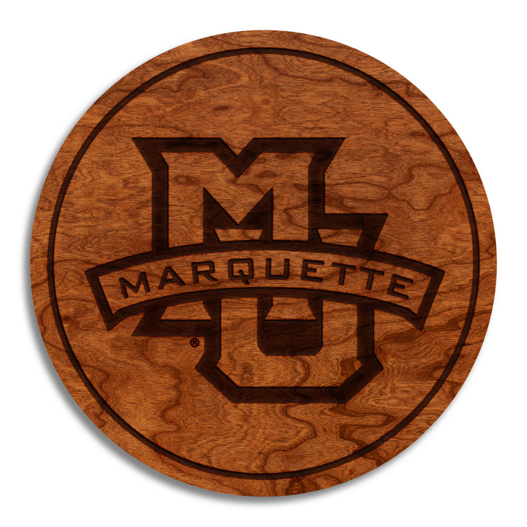 Lazer Edge MU/Marq Wood Coaster Cherry