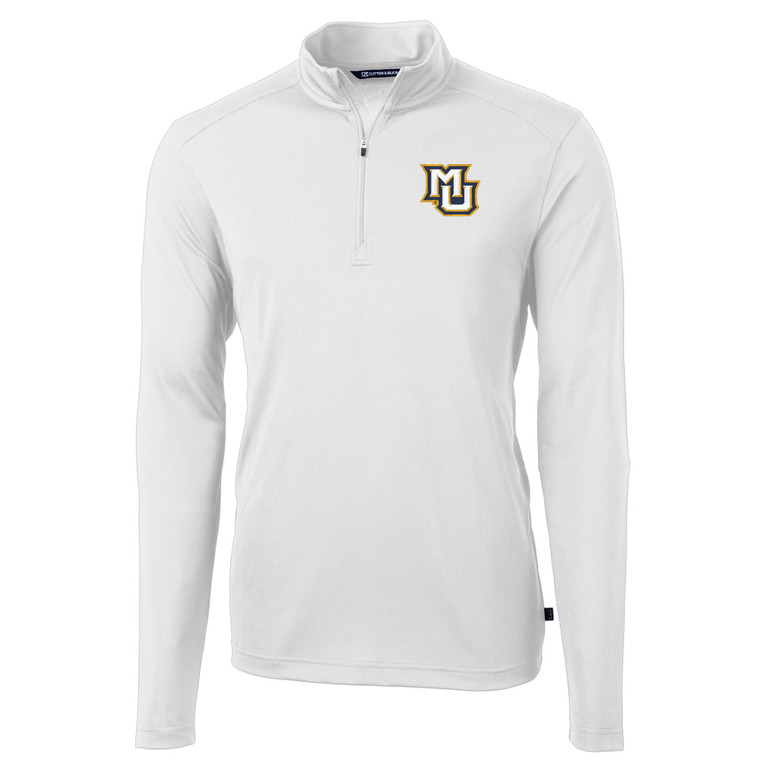 Cutter & Buck Men's Tall Virtue Eco Pique Recycled Quarter-Zip - White