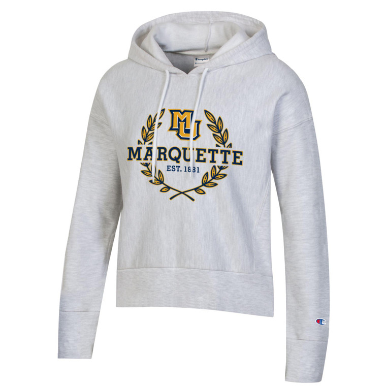 Champion Women's Reverse Weave Hooded Sweatshirt - Silver Grey