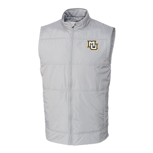 Stealth Hybrid Quilted Mens Windbreaker Vest - Polished White