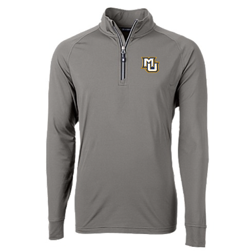 Adapt Eco Knit Stretch Recycled Mens Quarter Zip Pullover - Elemental Grey