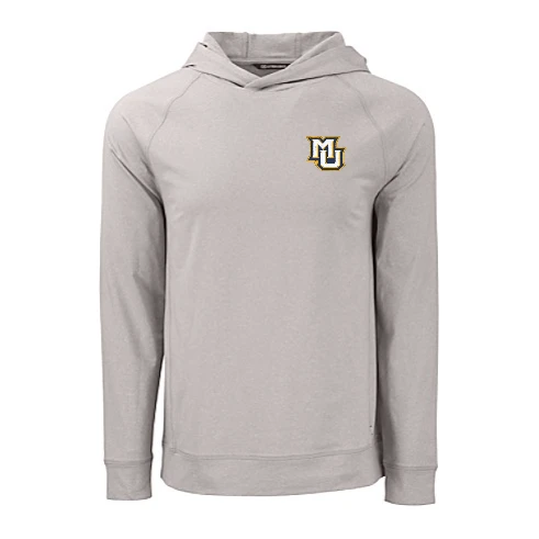 Adapt Eco Knit Recycled Mens Heathered Hooded Pullover - Polished Heather