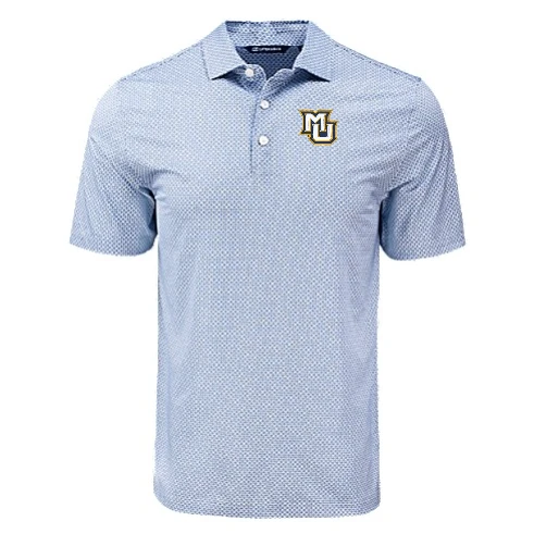 Pike Eco Diamond Dot Print Recycled Mens Polo - Navy