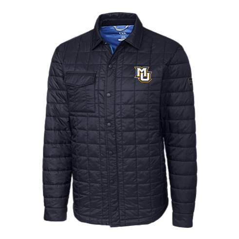 Rainier PrimaLoft Mens Eco Insulated Quilted Shirt Jacket - Dark Navy