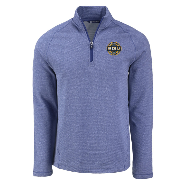 RGV Cutter & Buck Men's Peshastin Fleece Recycled Half-Zip - Tour Blue