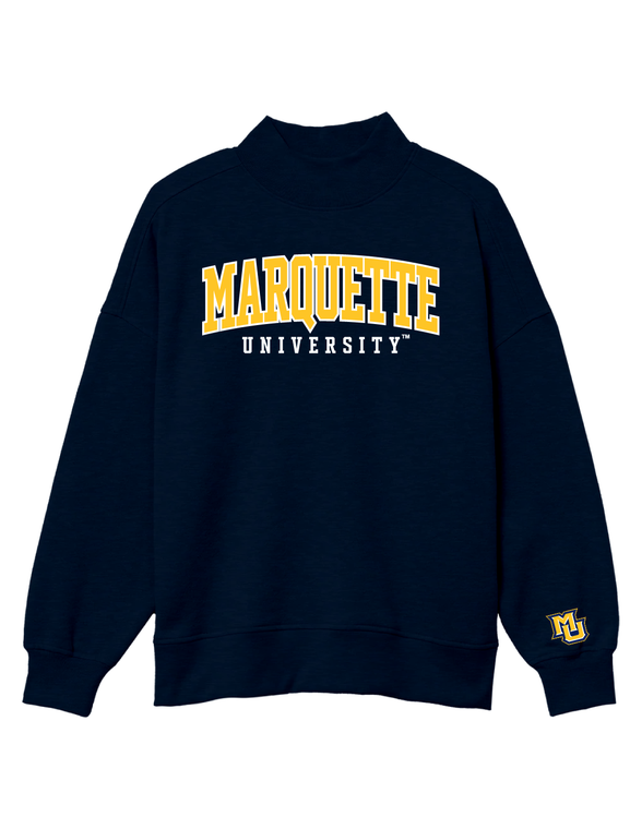 Freedom Wear Jessie Mock Neck Crew Navy