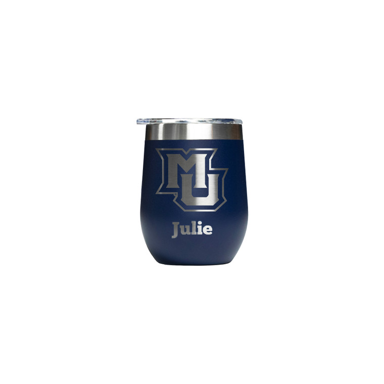 Marquette 12oz Stemless Custom Tumbler - Navy