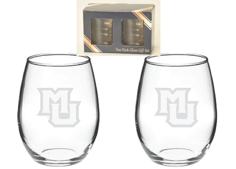 RFSJ Gift Boxed Stemless Wine Glasses Set of 2