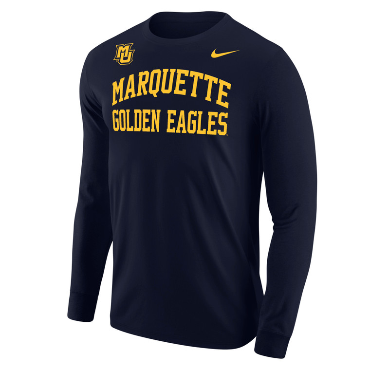 Nike Marquette/Golden Eagles Long Sleeve Tee Navy
