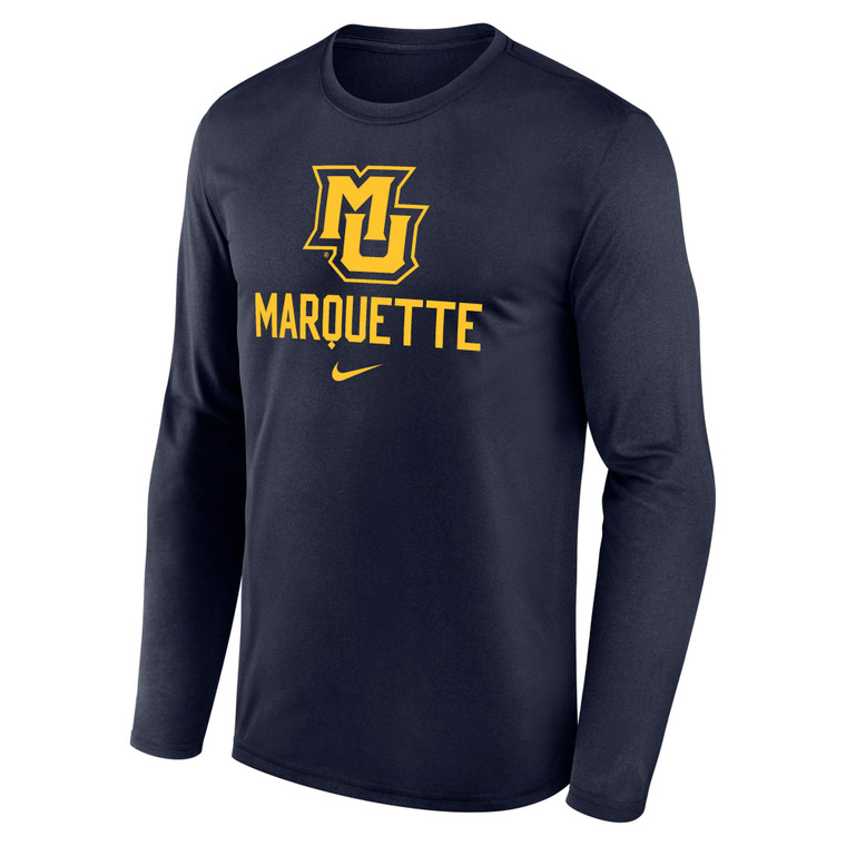 Nike MU/Marquette Legend Long Sleeve Tee Navy