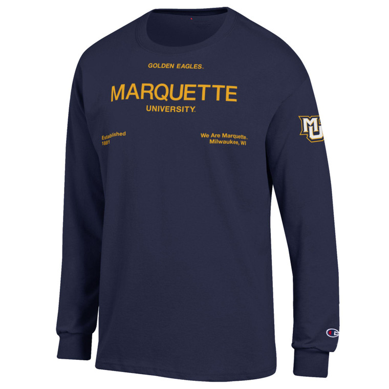 University Info Long Sleeve Tee Navy