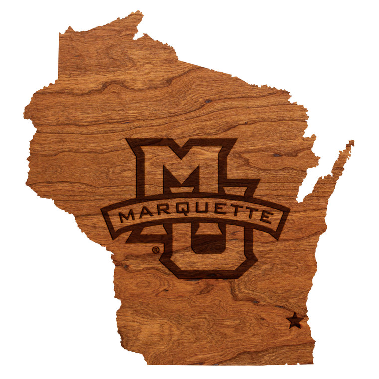 MU/WI Wood Wall Hanging Cherry