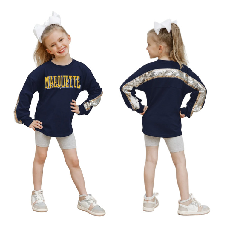 Gameday Couture Girls Guess Who's Back Crew Navy