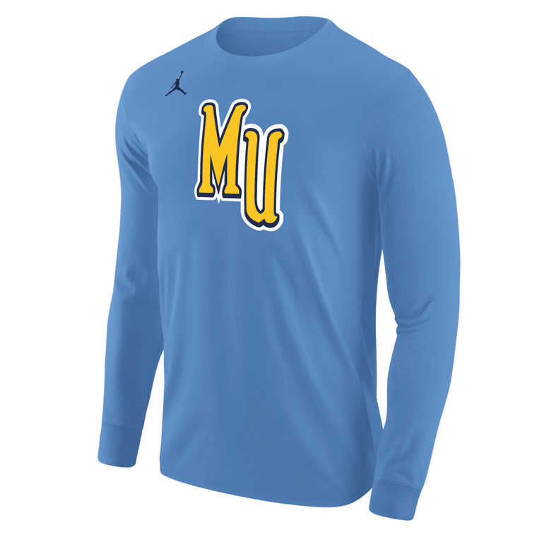 Jordan Players Long Sleeve Tee Blue