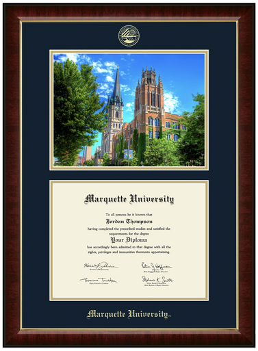 Embossed Murano Diploma Frame - MARQUETTE UNIVERSITY SPIRIT SHOP