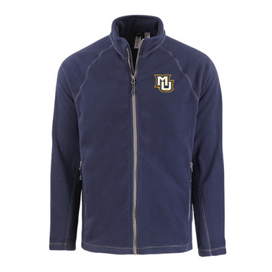Clique Powder Fleece Full Zip Mens Jacket - Dark Navy - MARQUETTE