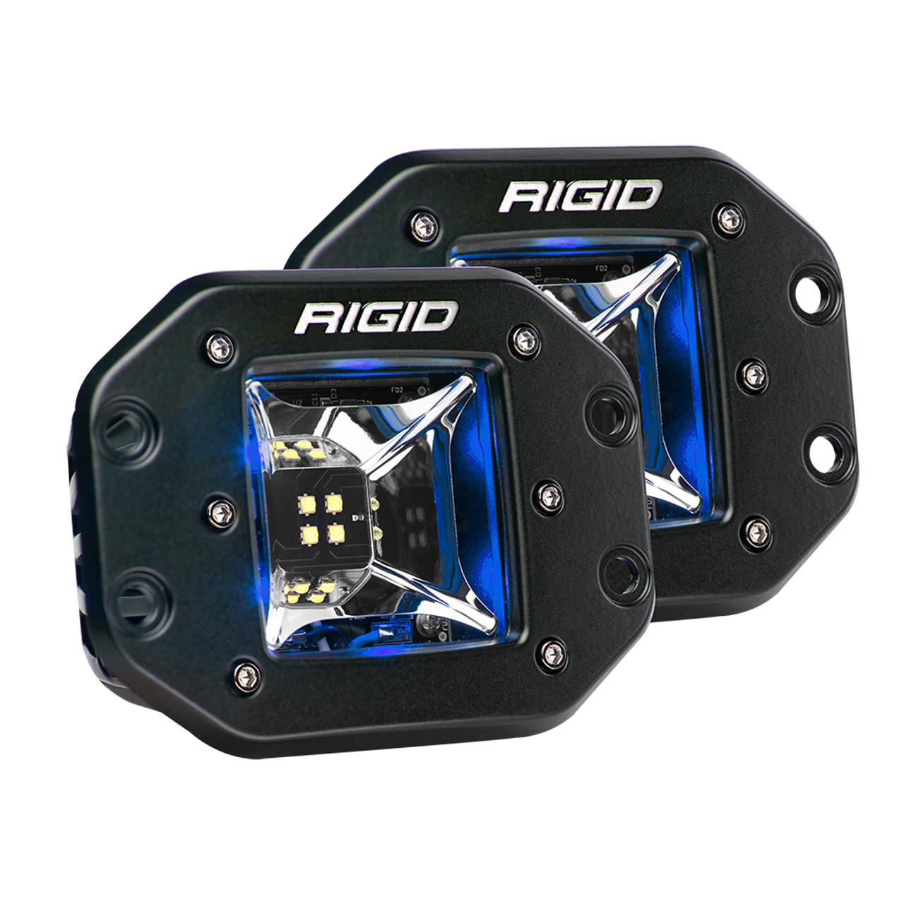 RIGID Industries Radiance Scene Lights - Flush Mount Pair - Black