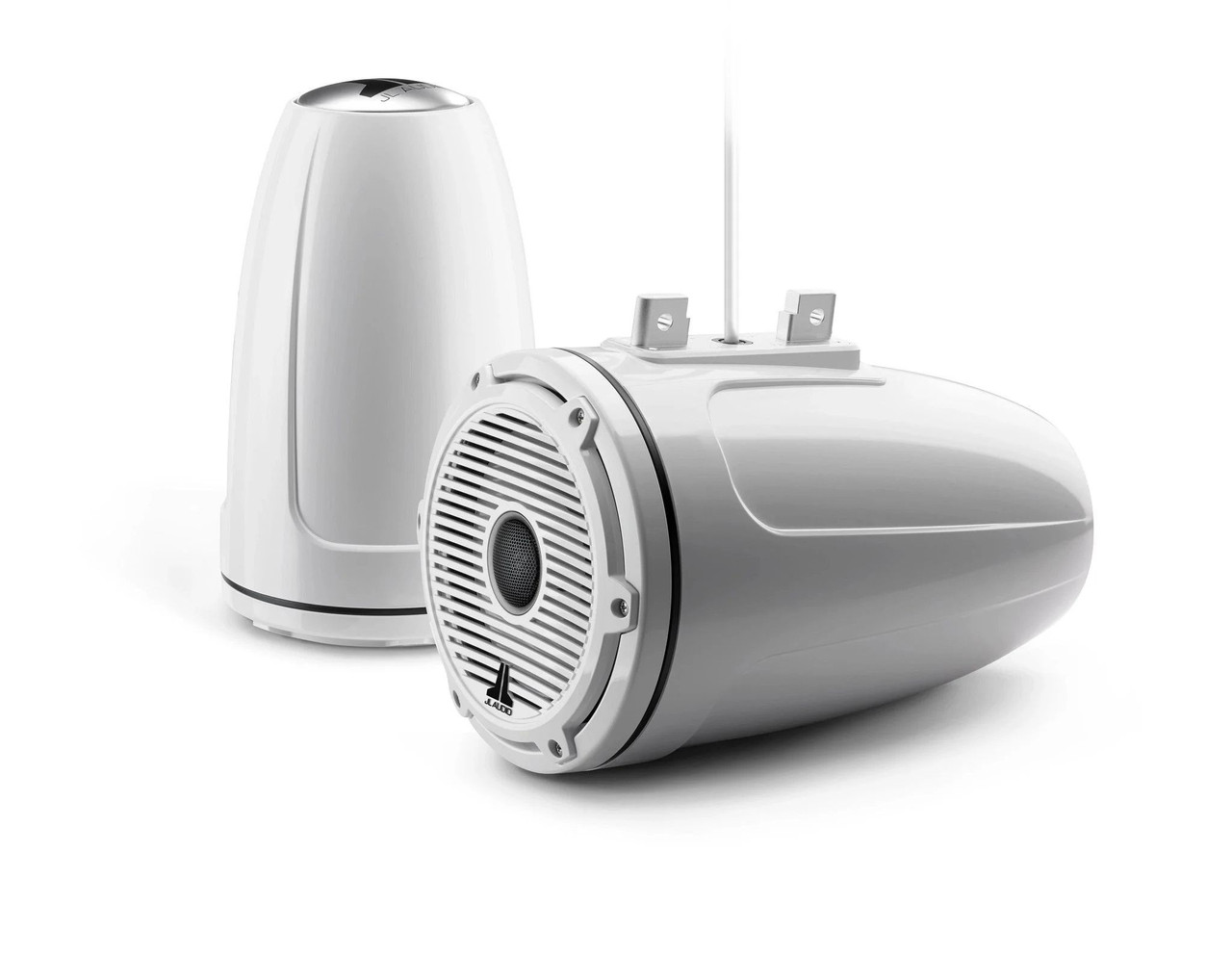 JL Audio M6 7.7in Enclosed Tower Speakers White Classic Grille