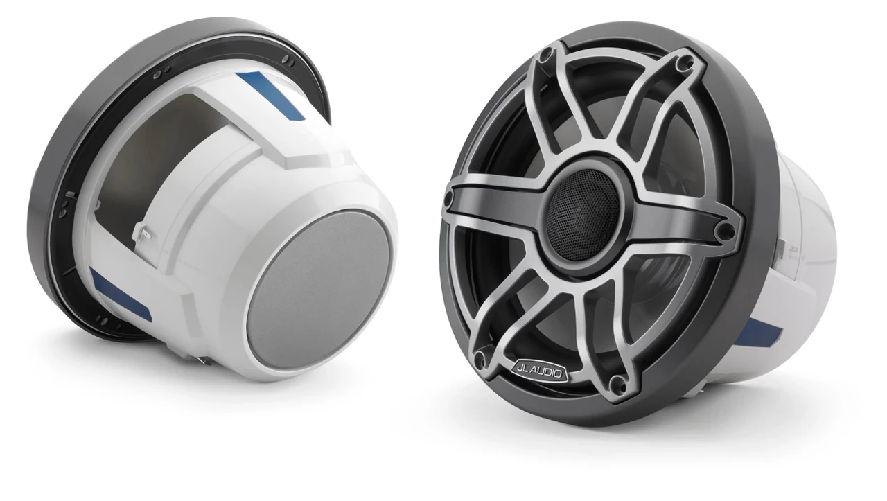 JL Audio M6 8.8in Coaxial Speakers Titanium Sport Grille - M6-880X