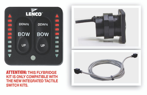 Lenco 11841-002 - Led Flybridge Key Pad With 20' Shielded Harness For Use With 15169-001