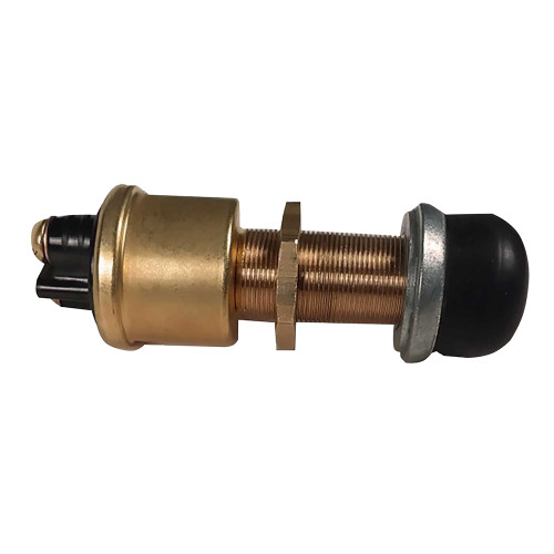 Raritan Heavy-Duty Push Button Switch - Brass - 164000BR