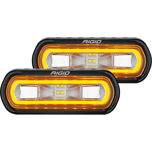 RIGID Industries SR-L Series Surface Mount Spreader Light - Black Housing - Amber Halo - 53122