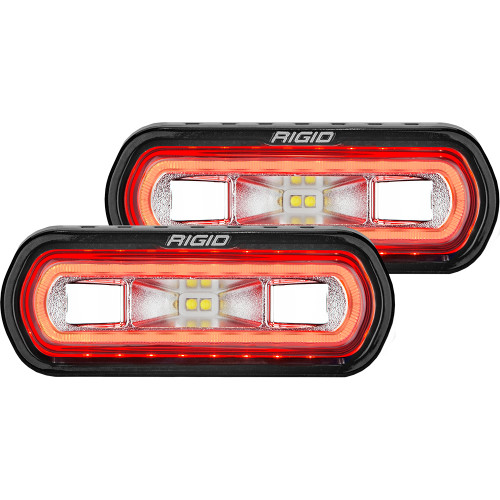 RIGID Industries SR-L Series Surface Mount Spreader Light - Black Housing - Red Halo - 53122