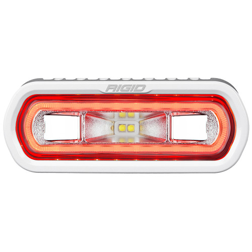 RIGID Industries SR-L Series Marine Spreader Light - White Surface Mount - White Light w/Red Halo - 51102