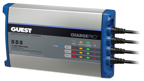 Guest ChargePro 2713A 15A 120V 3 Bank Battery Charger - 2713A