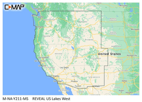 C-MAP Reveal Inland U.S. Lakes West - M-NA-Y211-MS