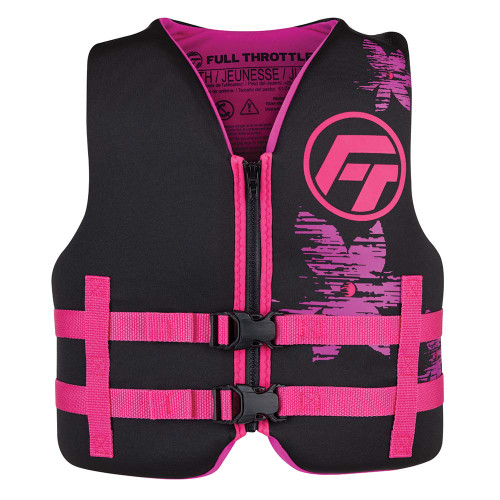 Full Throttle Youth Rapid-Dry Life Jacket - Pink/Black - 142100-105-002-22