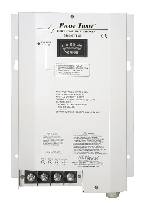 Newmar PT80 12v 80amp Charger 115/230v Input