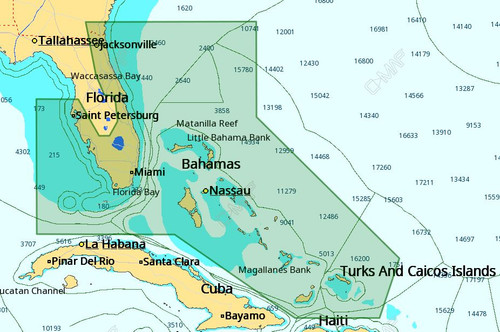 C-MAP M-NA-D943 4D Florida And The Bahamas - M-NA-D943-MS