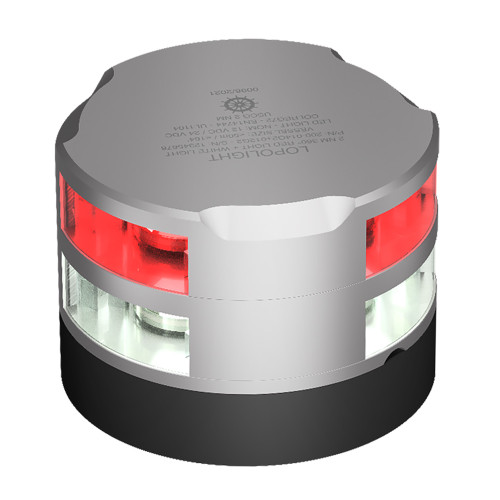 Lopolight 2nm 360 Red + 2nm 360 White - Silver Anodized - 200-014G2+012G2