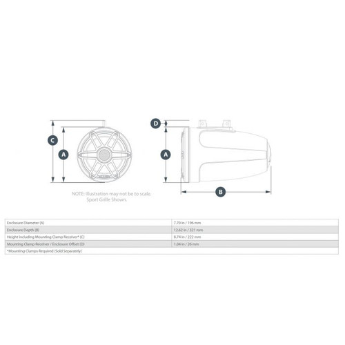 JL Audio M6 7.7in Enclosed Tower Speakers White Classic Grille