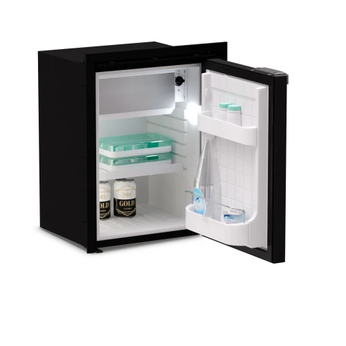 Vitrifrigo C42RBD4O-F 1.4 cu. ft. Refrigerator w/freezer compartment, Black, external unit, Adjustable flange,  CHROMELOCK, RIGHT HINGE, AC/DC, 12/24V, 115/230VAC, 50/60Hz, UL