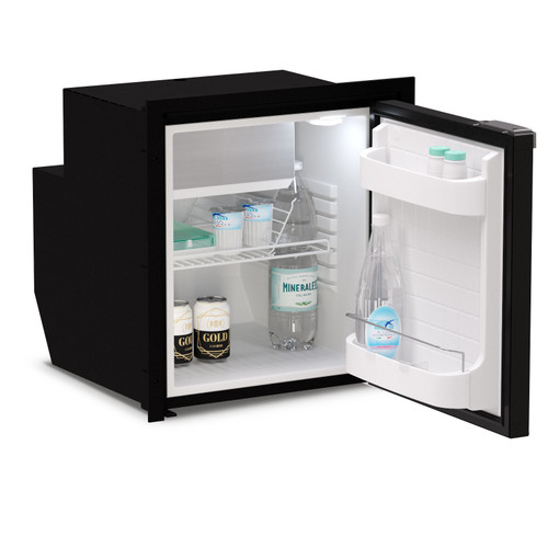 Vitrifrigo C62iBD4O-F 2.2 cu. ft. Refrigerator w/freezer compartment, Black, internal unit, Adjustable flange,  CHROMELOCK, RIGHT HINGE, AC/DC 12/24V 115/230VAC - 50/60Hz UL