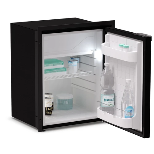 Vitrifrigo C75RBD4O-F  2.7 cu. ft. Refrigerator w/freezer compartment, Black, external unit, Adjustable flange,  CHROMELOCK, RIGHT HINGE, AC/DC,12/24V 115/230 VAC - 50/60Hz UL