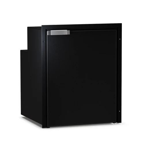 Vitrifrigo C90iBD4O-F  3.1 cu. ft. Refrigerator w/freezer compartment, Black, internal unit, Adjustable flange,  CHROMELOCK, RIGHT HINGE, AC/DC, 12/24V 115/230VAC - 50/60Hz UL