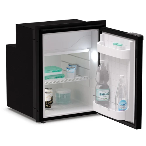 Vitrifrigo C90iBD4O-F  3.1 cu. ft. Refrigerator w/freezer compartment, Black, internal unit, Adjustable flange,  CHROMELOCK, RIGHT HINGE, AC/DC, 12/24V 115/230VAC - 50/60Hz UL