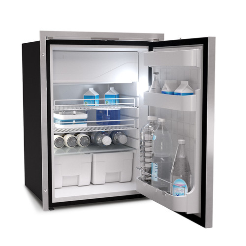 Vitrifrigo C130RXD3-EX-F 4.7 cu. ft. Refrigerator w/freezer compartment, Stainless steel-DG, Adj flange, Steelock  latch, external unit, 12/24V, OCX2