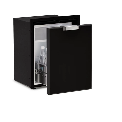 Vitrifrigo C42DWRBD4O-F 1.5 cu ft Black front panel, Drawer Refrigerator, CHROMELOCK, Remote compressor, Adjustable flange, AC/DC12/24V, 115/230VAC, 50/60Hz, UL