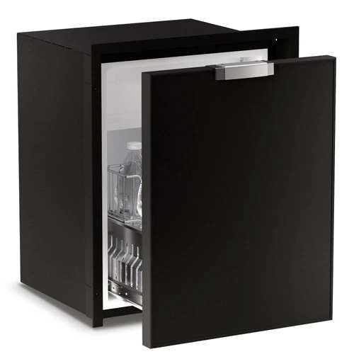 Vitrifrigo C75DWRBD4O-F 2.6 cu ft Black front panel, Drawer refrigerator, CHROMELOCK, Remote  compressor, Adjustable flange, AC/DC, 12/24V, 115/230VAC - 50/60Hz UL