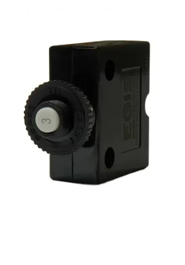 EGIS Push Button Panel Mount Circuit Breaker Spade Terminals 3 Amp Retail Pack - 4711-03
