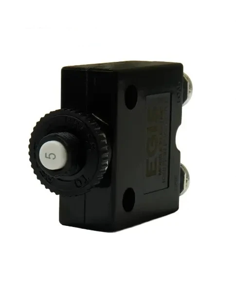 EGIS Push Button Panel Mount Circuit Breaker Screw Terminals 5 Amp Retail Pack - 4710-05