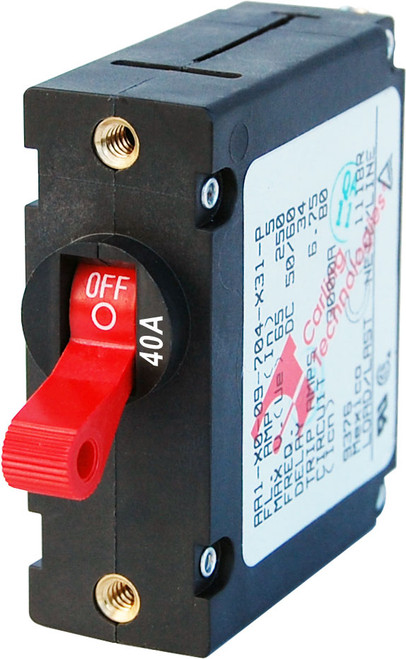 Blue Sea Systems A-Series Red Toggle Circuit Breaker - Single Pole 40A - 7225-BSS