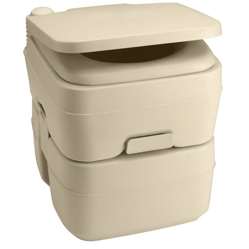 Dometic 965 Portable Toilet w/Mounting Brackets 5 Gallon Parchment - 311096502