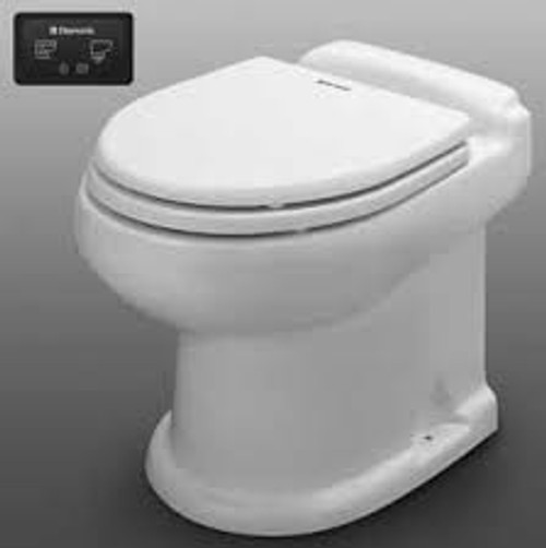 9300 Standard Height Gravity-Discharge Toilet Dometic Available 12V- 24V White and Bone