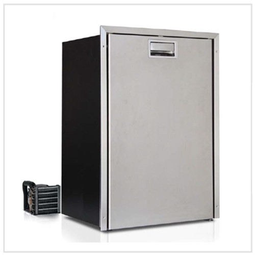 Vitrifrigo C42RXD4-F-1, Stainless Steel,  Refrigerator w/freezer compartment, external unit, Flush flange, Steelock latch, 12/24V, 115/230V -50/60Hz
